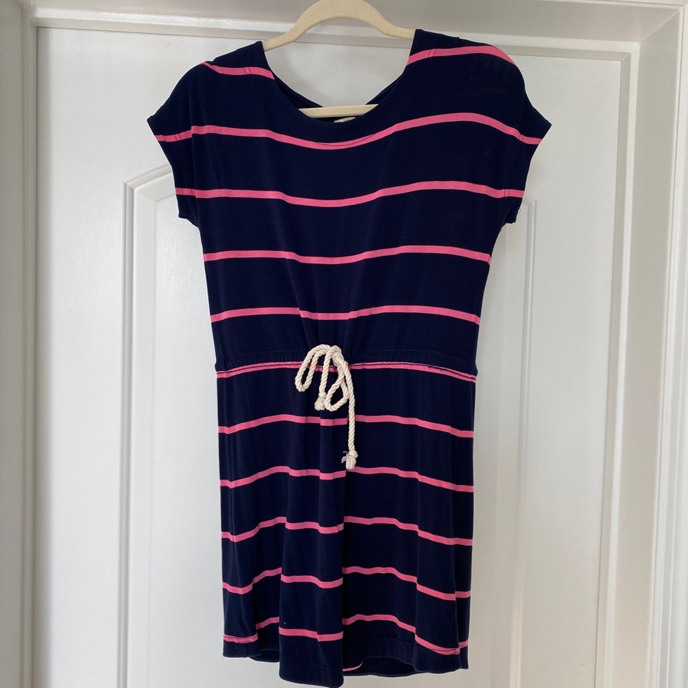 J Crew Comfy Short sleeve tie-waist striped dress